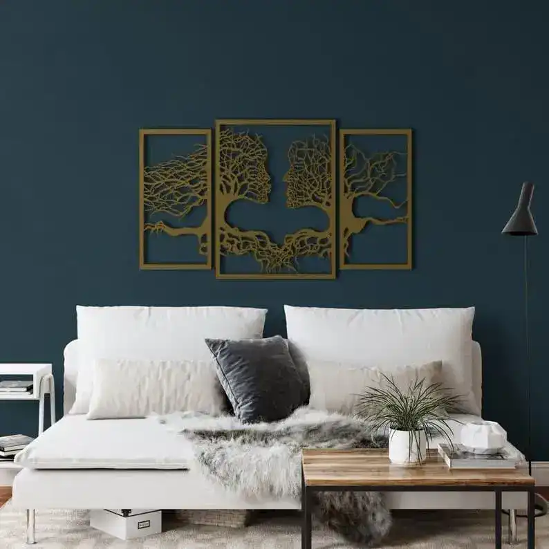 2 Facing Tree Metal Wall Decor - Image 5
