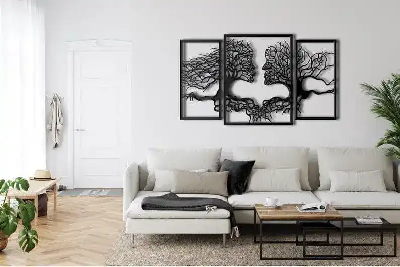 2 Facing Tree Metal Wall Decor - Image 6