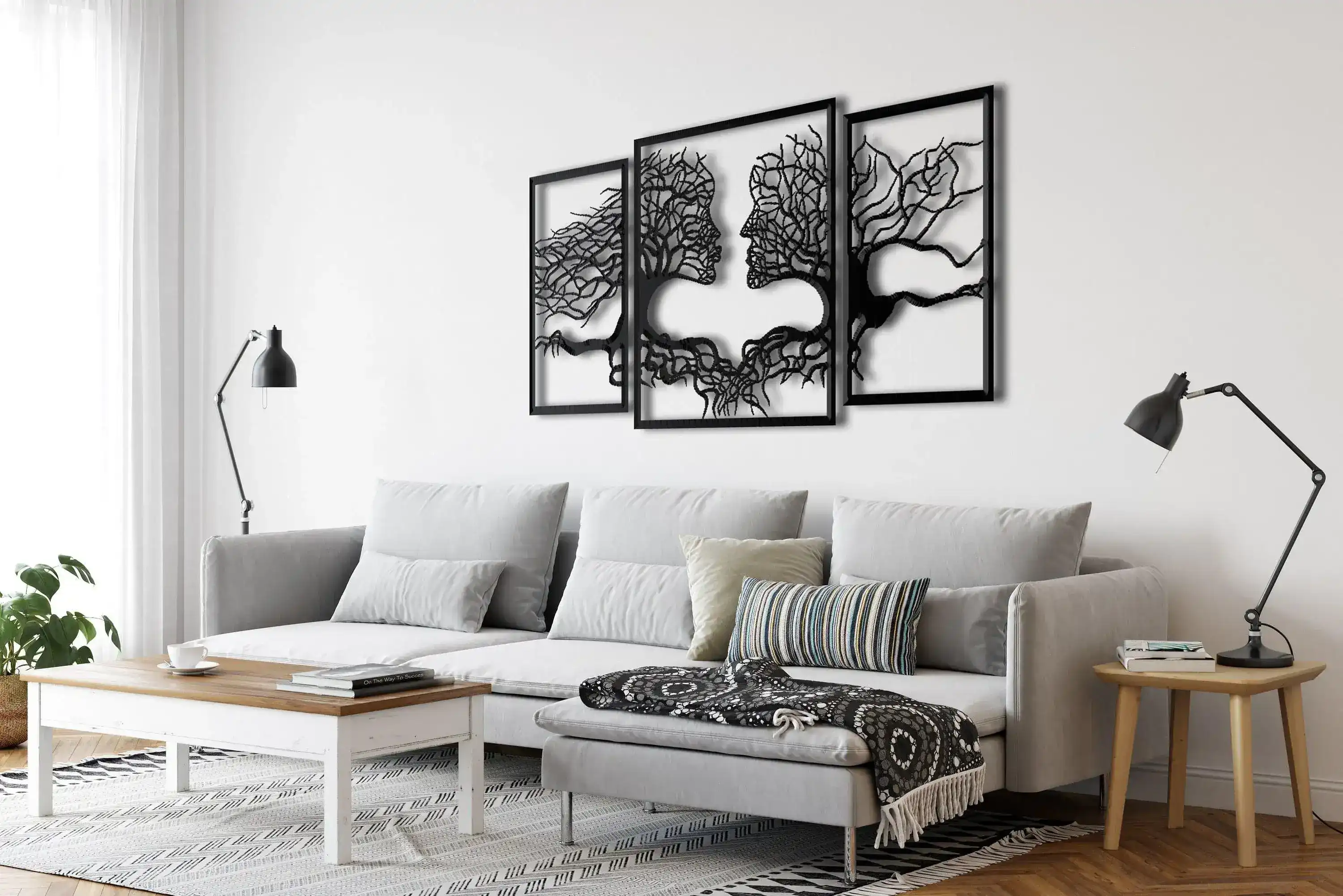 2 Facing Tree Metal Wall Decor - Image 7