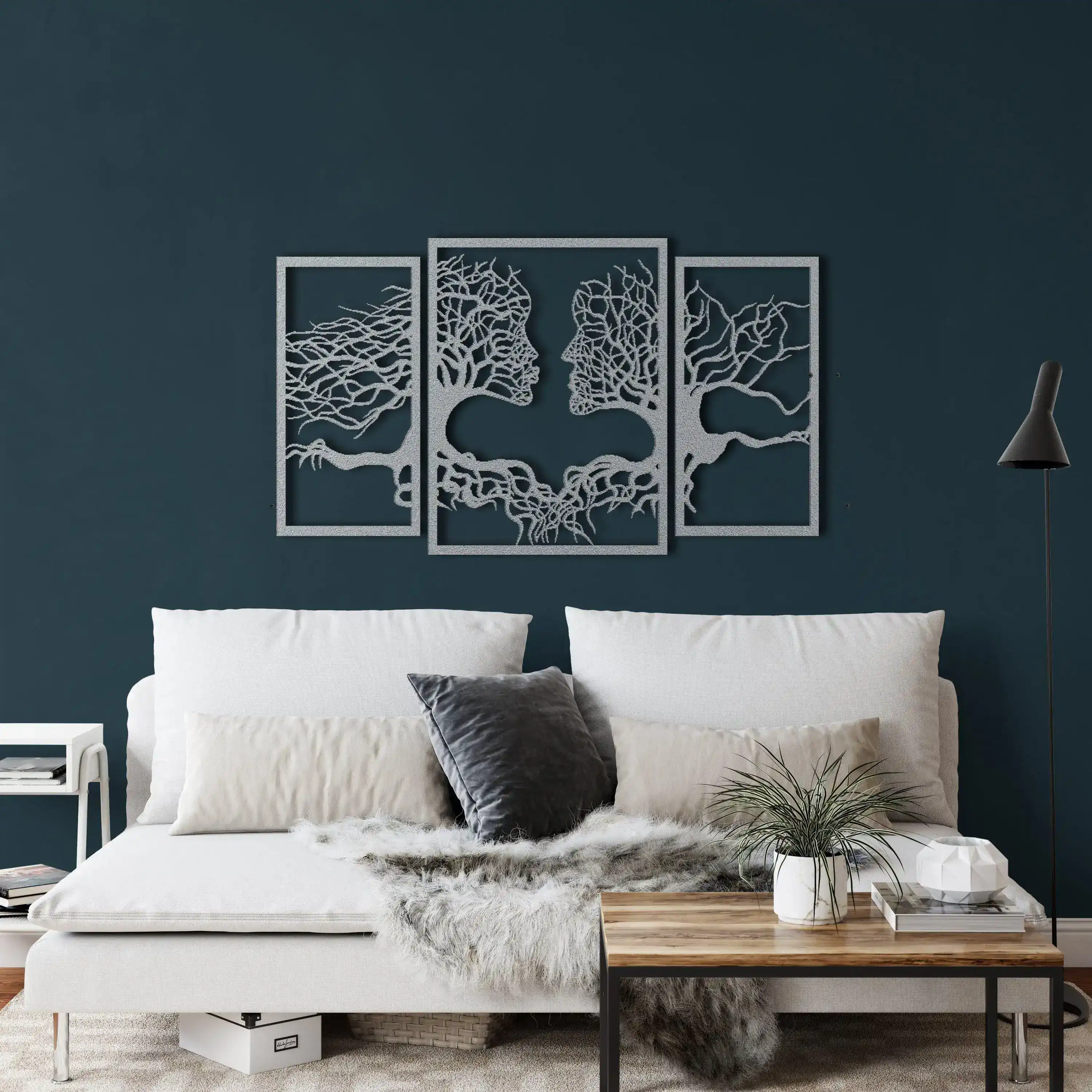 2 Facing Tree Metal Wall Decor - Image 9
