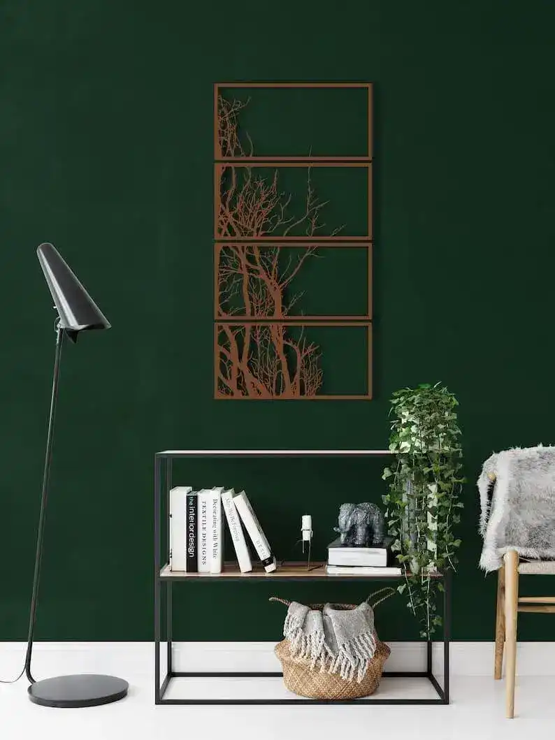 4 Panel Tree of Life Metal Wall Hangings - Image 3