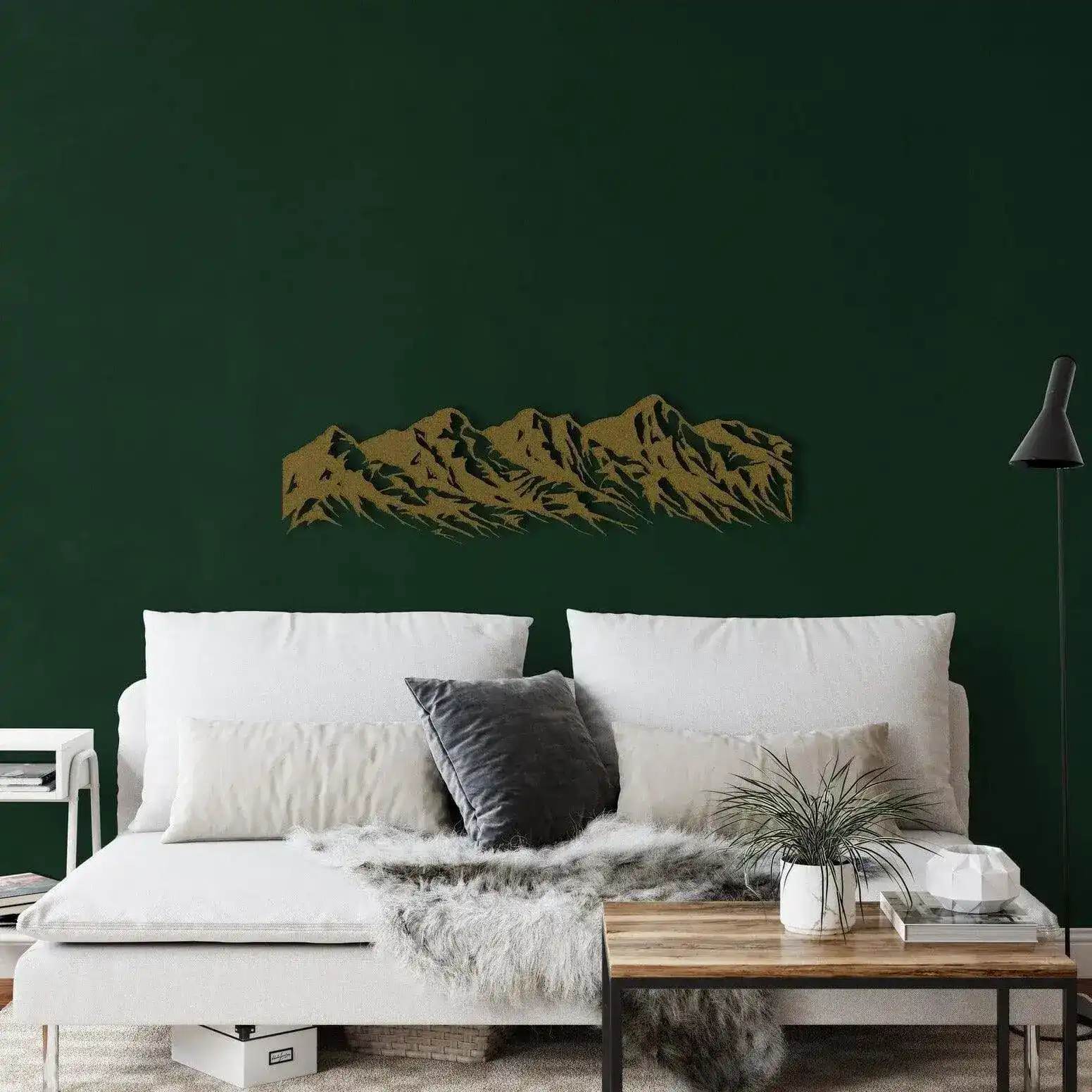 5 Peaks Mountain Range Metal Wall Art - Image 3