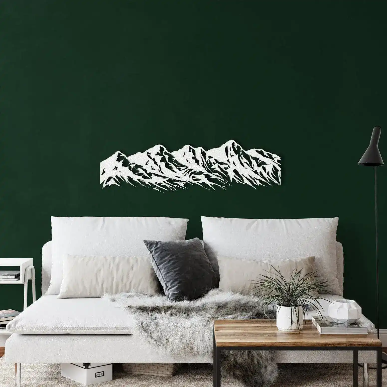 5 Peaks Mountain Range Metal Wall Art - Image 4
