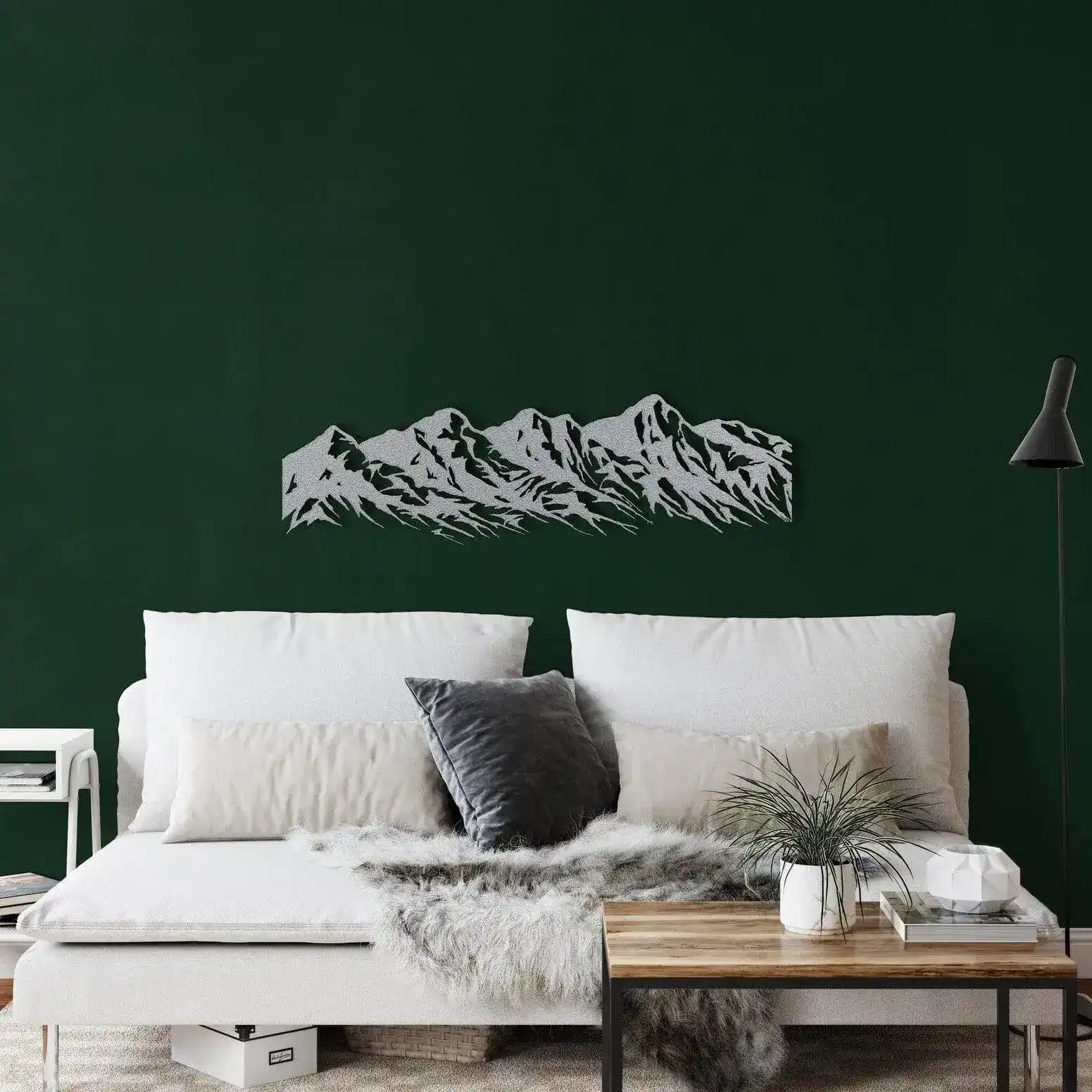 5 Peaks Mountain Range Metal Wall Art - Image 5