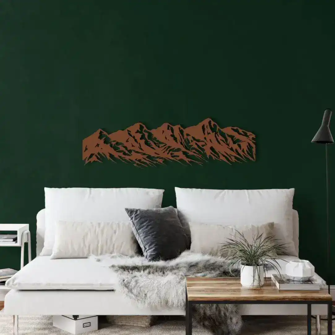 5 Peaks Mountain Range Metal Wall Art - Image 6