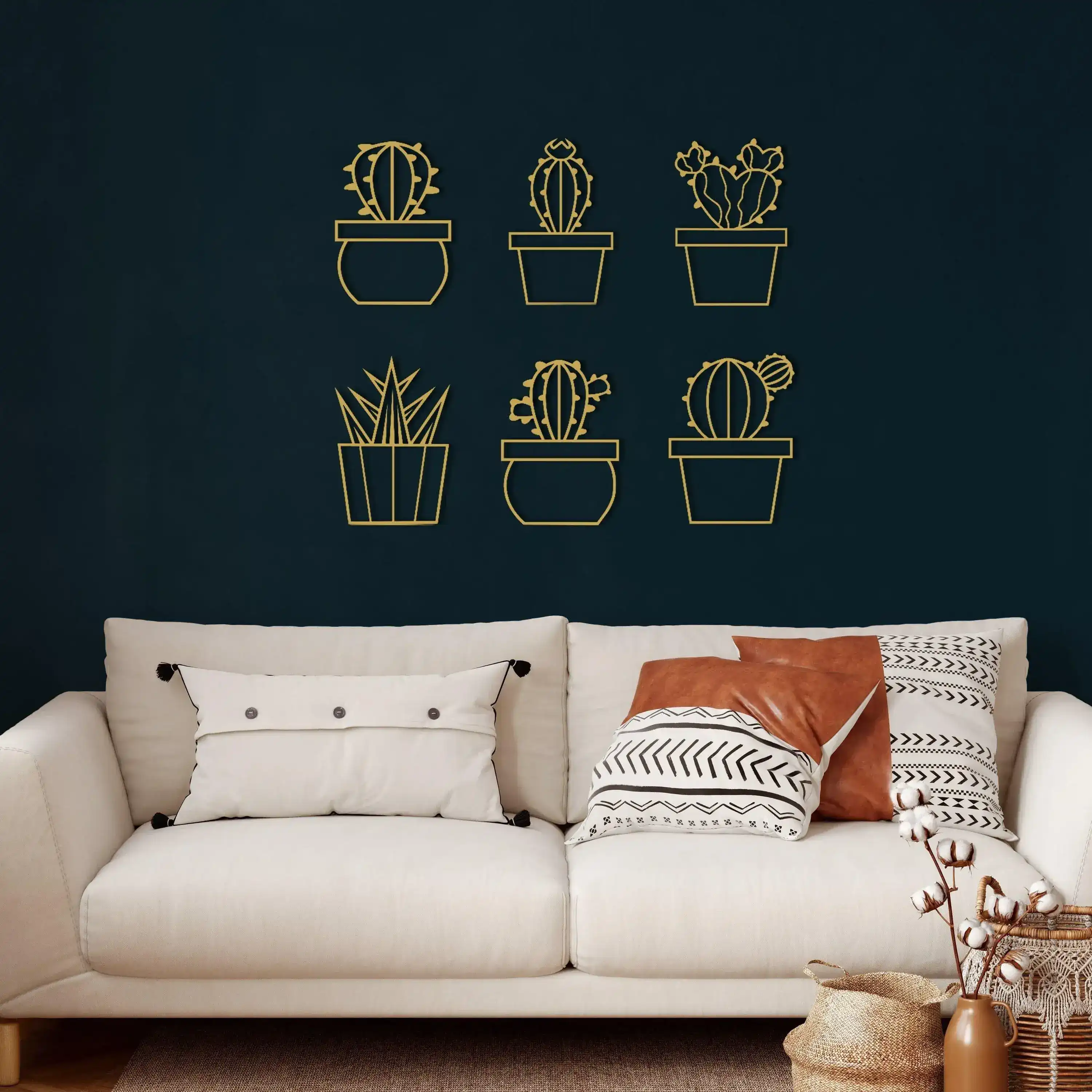 6 Pieces Metal Cactus Wall Decor - Image 11
