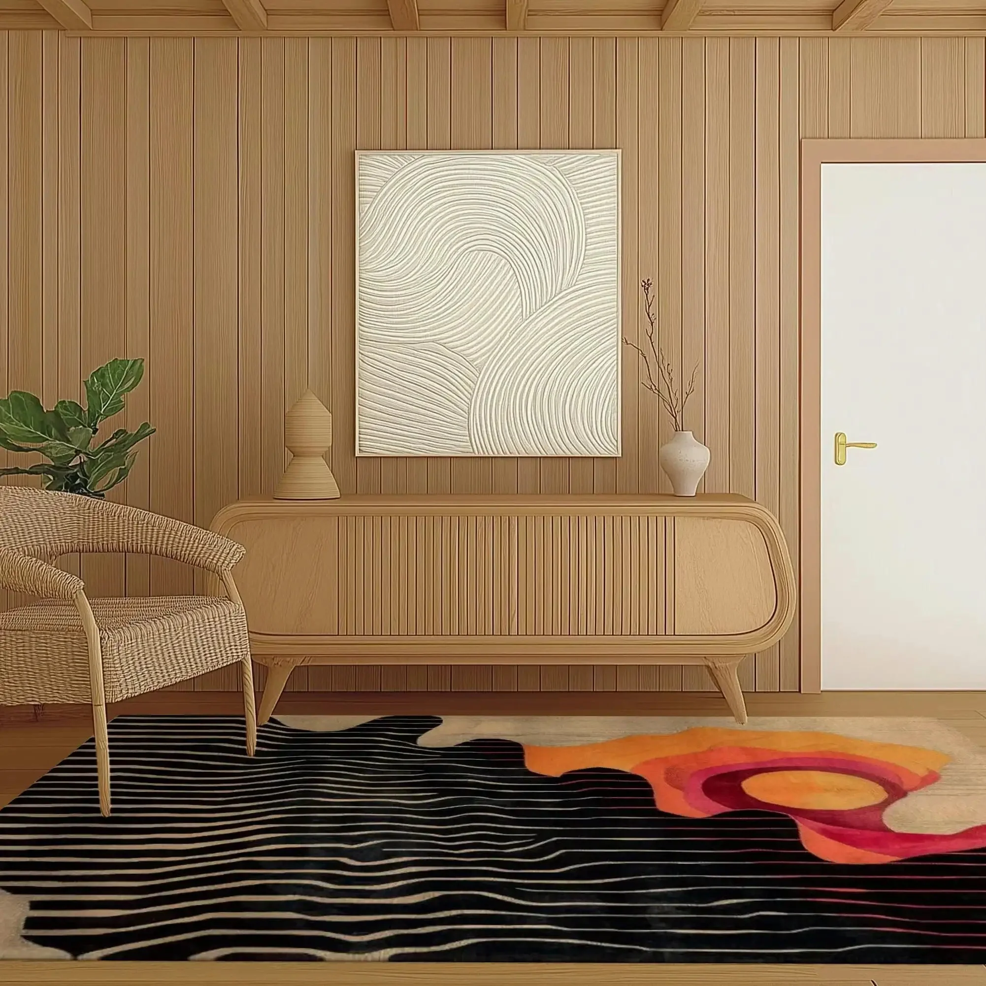 Abstract Aura Hand Tufted Rug  - Image 6