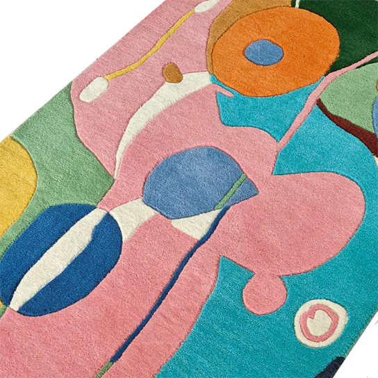 Abstract Color Study Hand Tufted Rug - Image 3