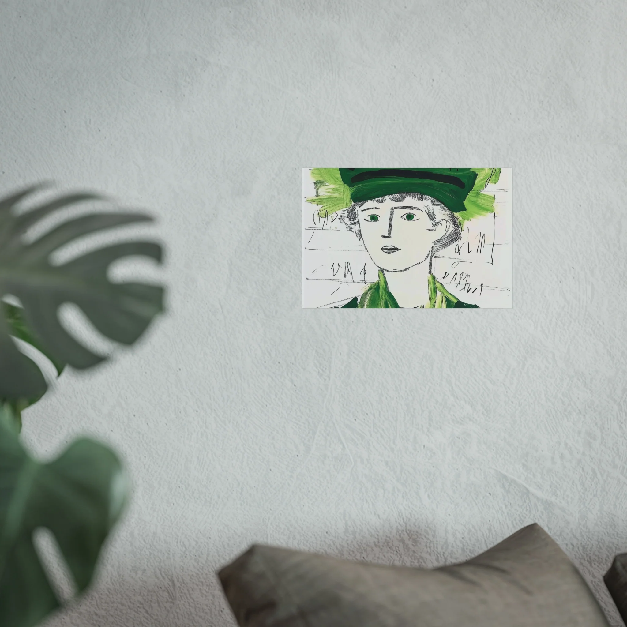 Abstract Green Portrait Fine Art Poster - Image 21