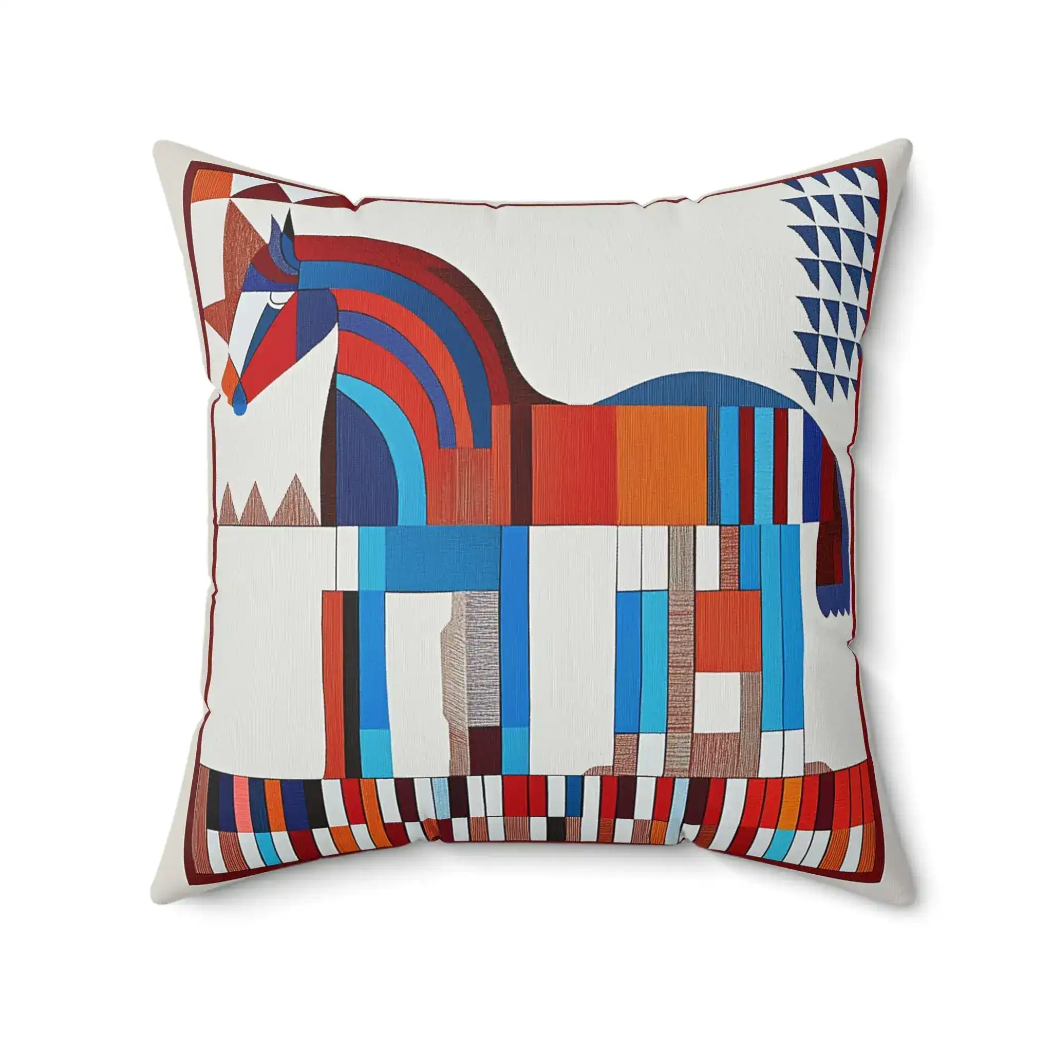 Abstract Horse in Bold Colors Throw Pillow - Image 5