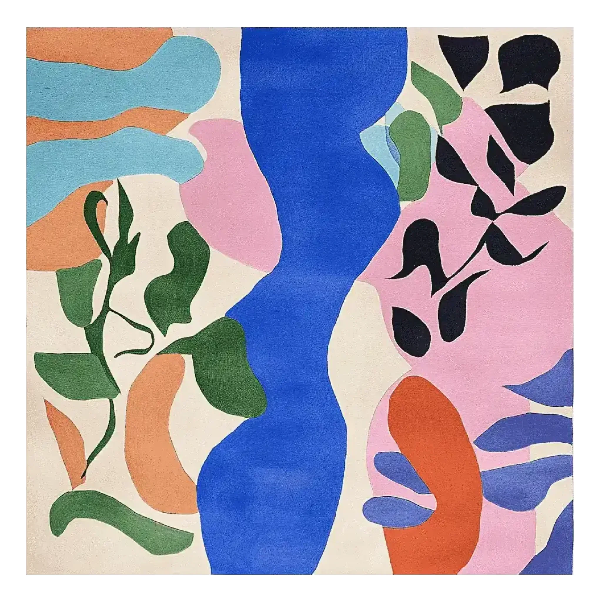 Abstract Shape Sequence Hand Tufted Rug