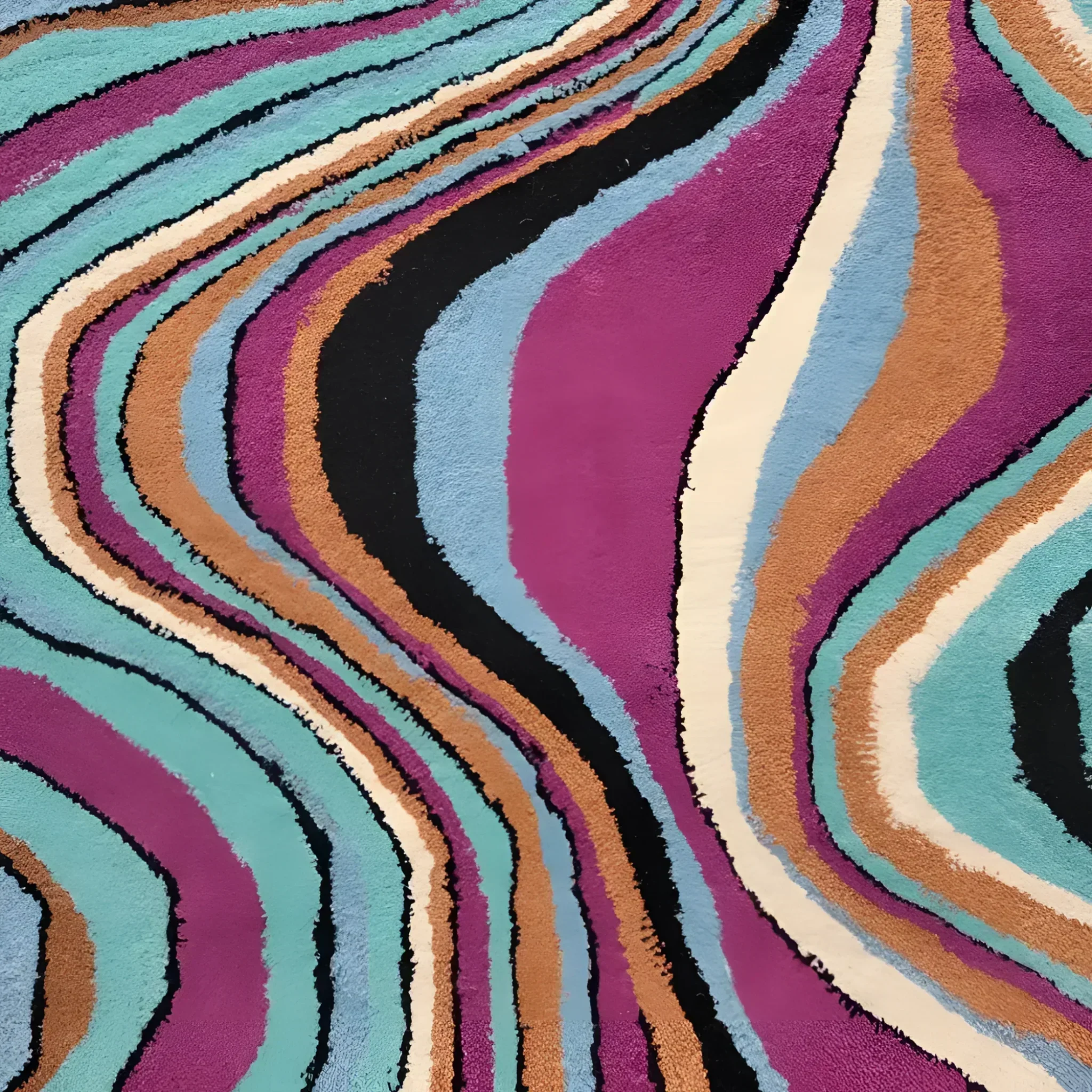 Alaia Persian Turquoise Melting Area Rug - Image 11