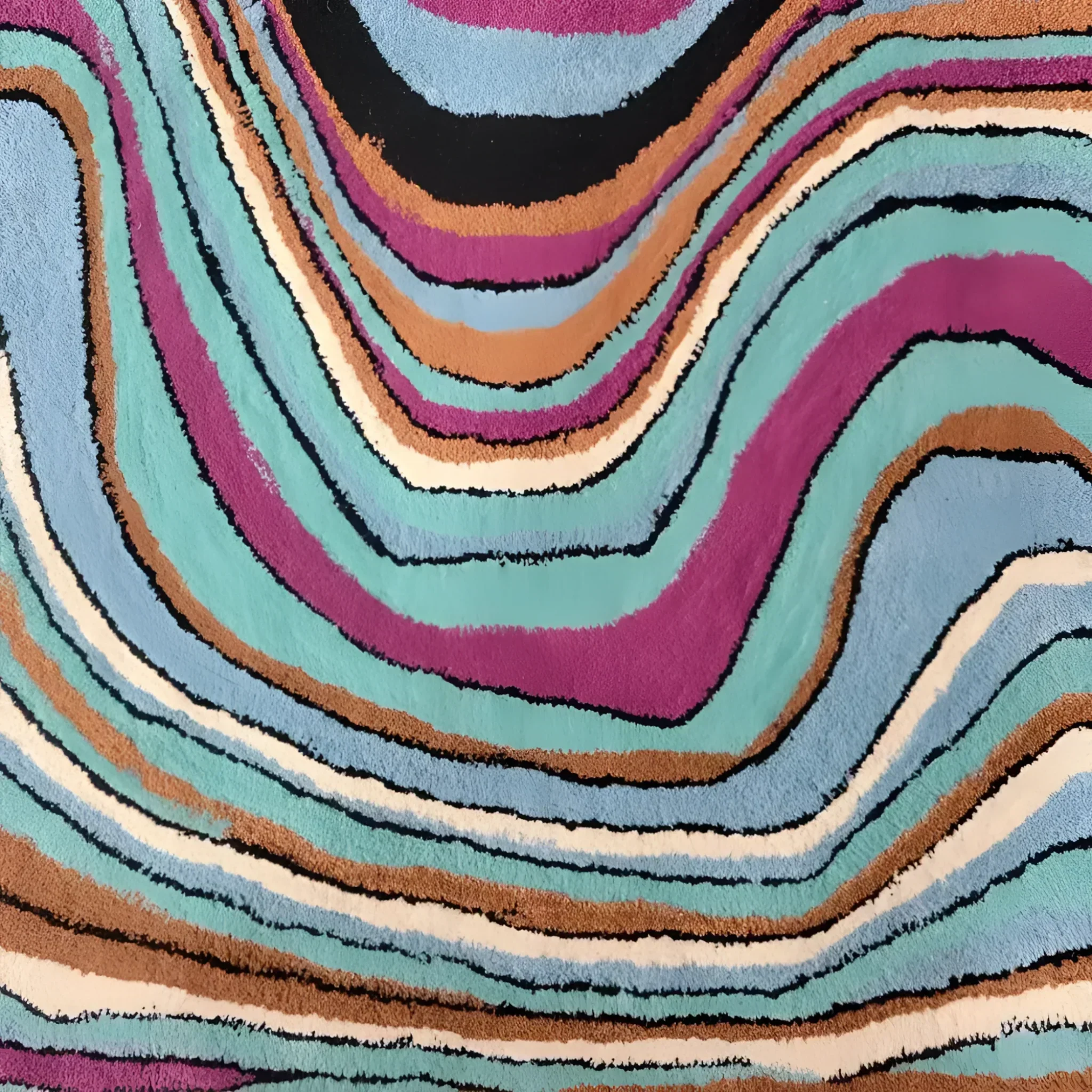 Alaia Persian Turquoise Melting Area Rug - Image 9