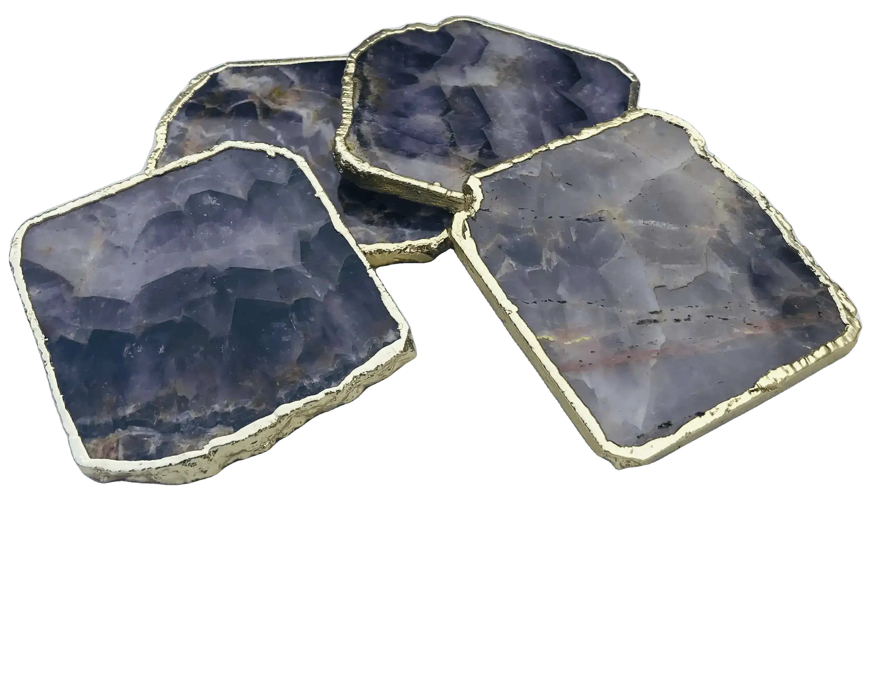 Amethyst Stone Coasters - Set of 4 - Image 8