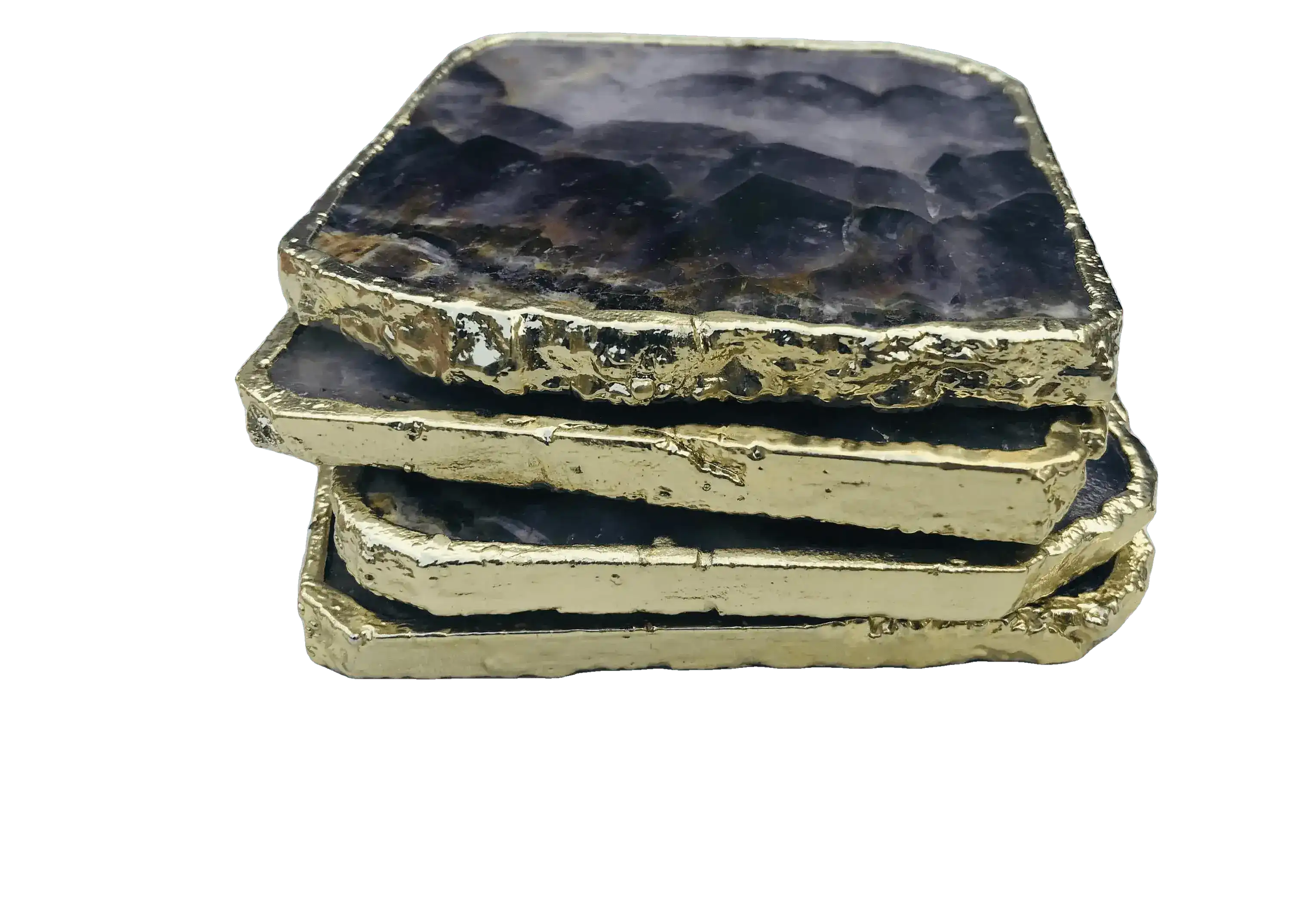 Amethyst Stone Coasters - Set of 4 - Image 9