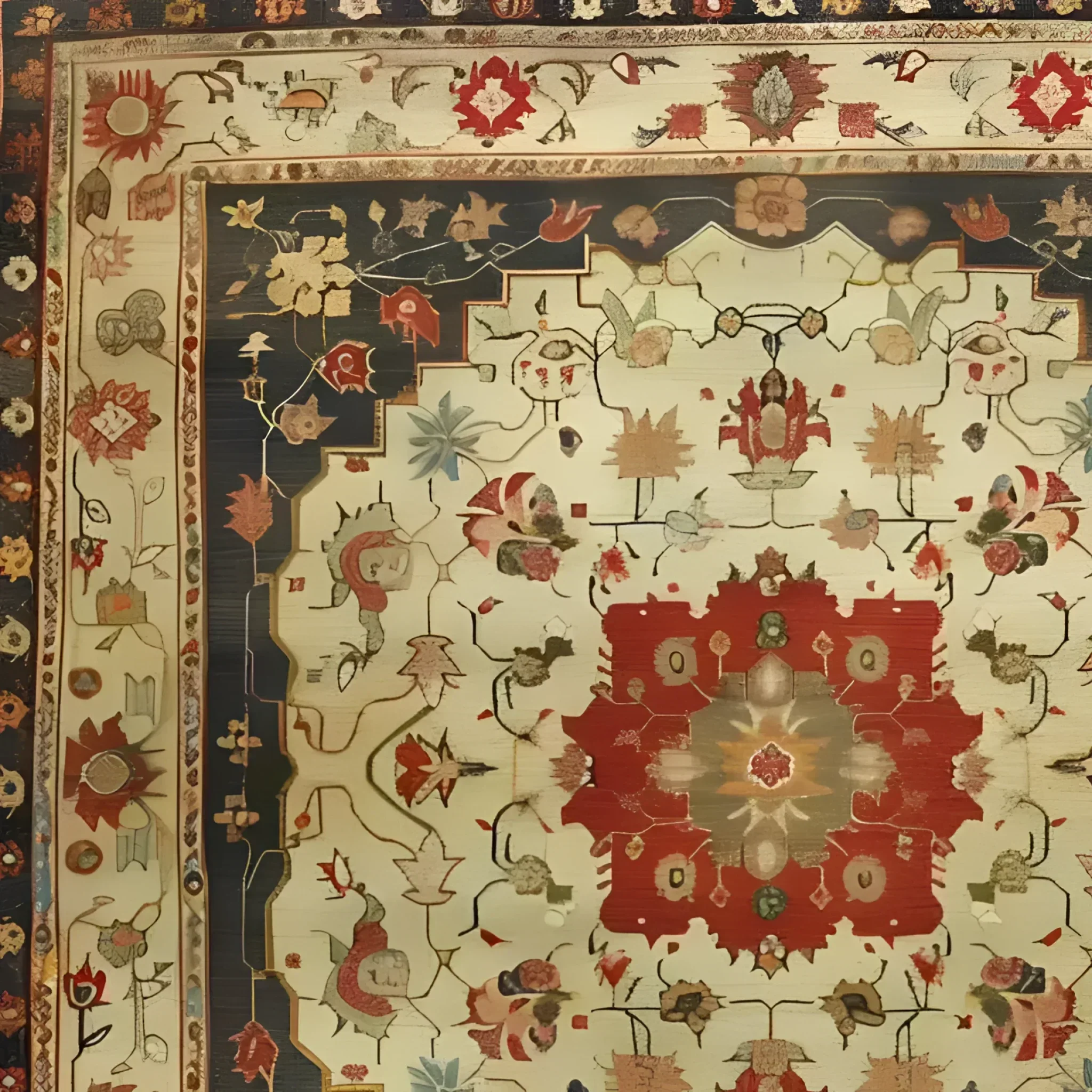 Ancestral Blossom Hand Knotted Area Rug - Image 4