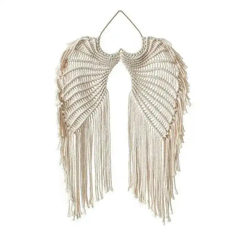 Angel Wings Hand Woven Macrame Wall Hanging - Image 5