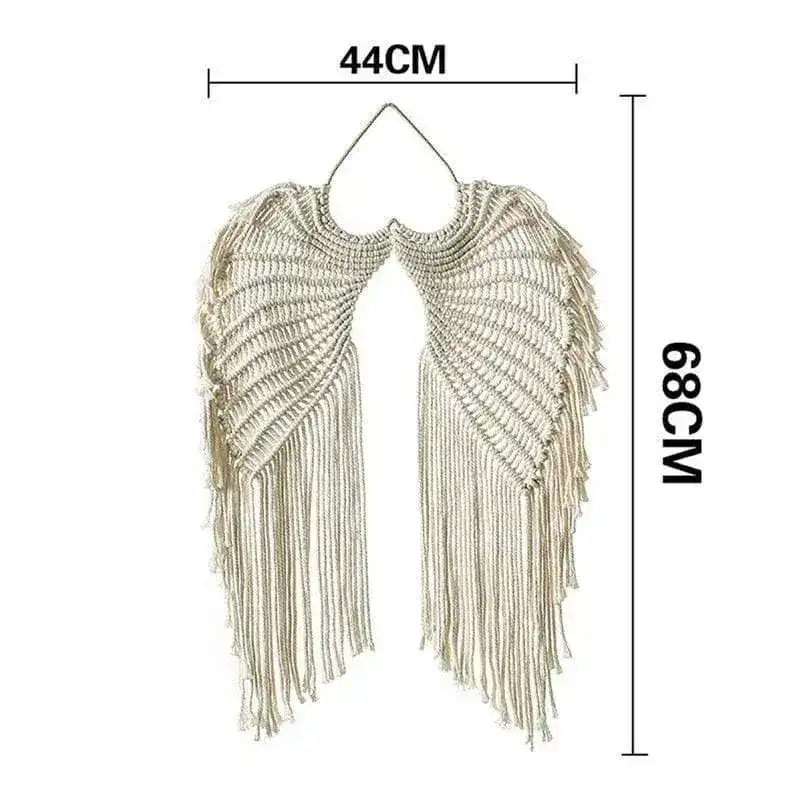 Angel Wings Hand Woven Macrame Wall Hanging - Image 6