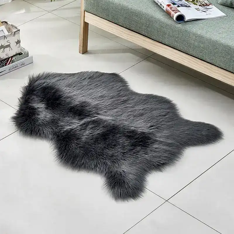 Animal Shaped Faux Fur Accent Rug - Image 3
