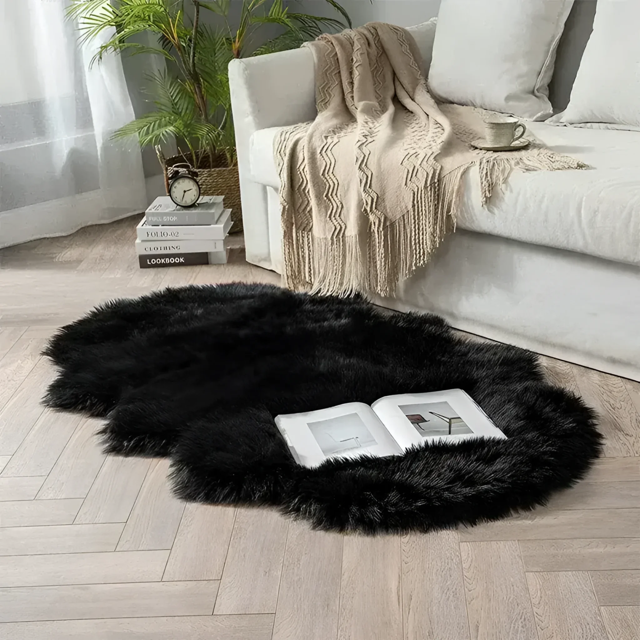 Animal Shaped Faux Fur Rug Runner - Image 4