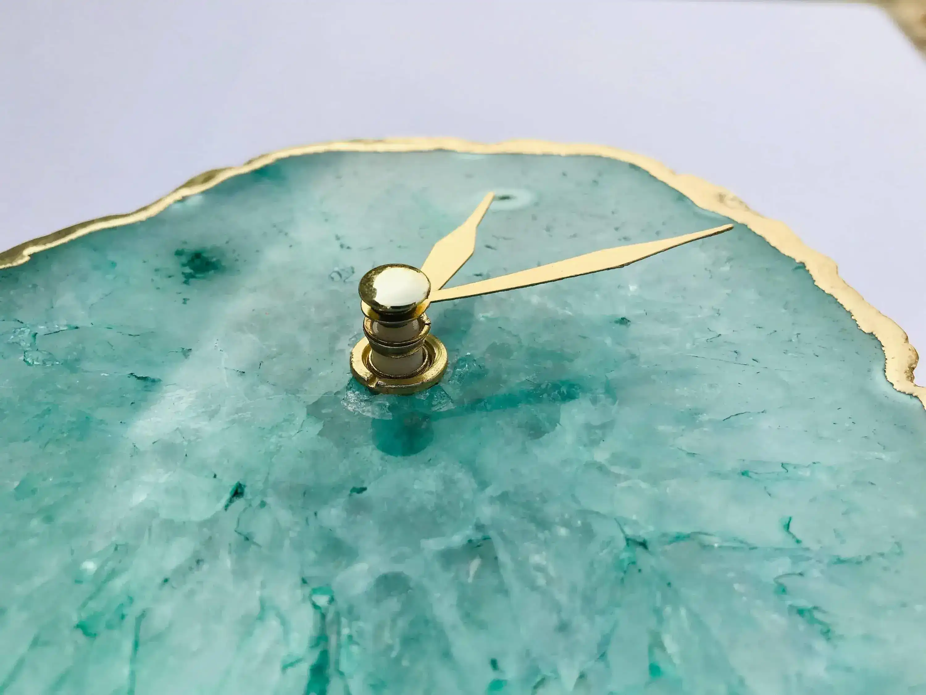 Aqua Agate Desk Wall Clock - Image 4