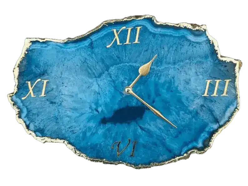 Aqua Agate Desk Wall Clock - Image 6