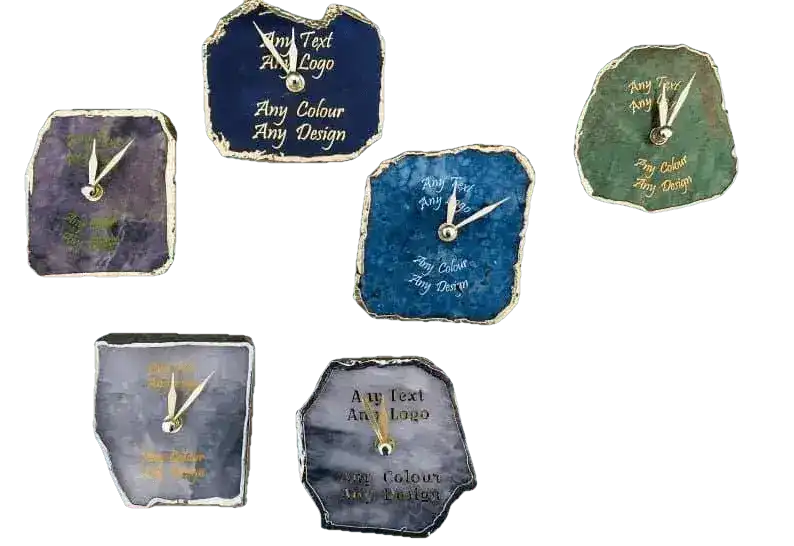 Aqua Agate Desk Wall Clock - Image 9