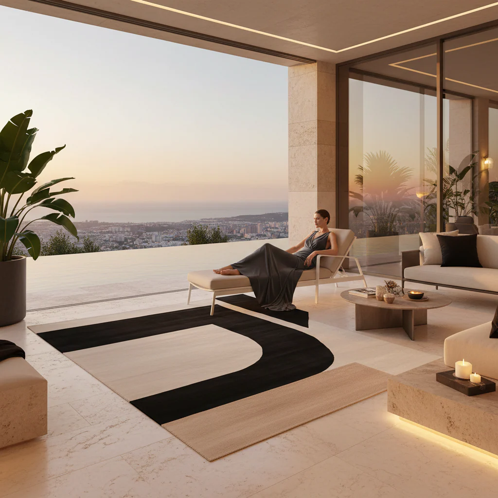 Architectural Mood Canvas Hand Tufted Rug - Image 2