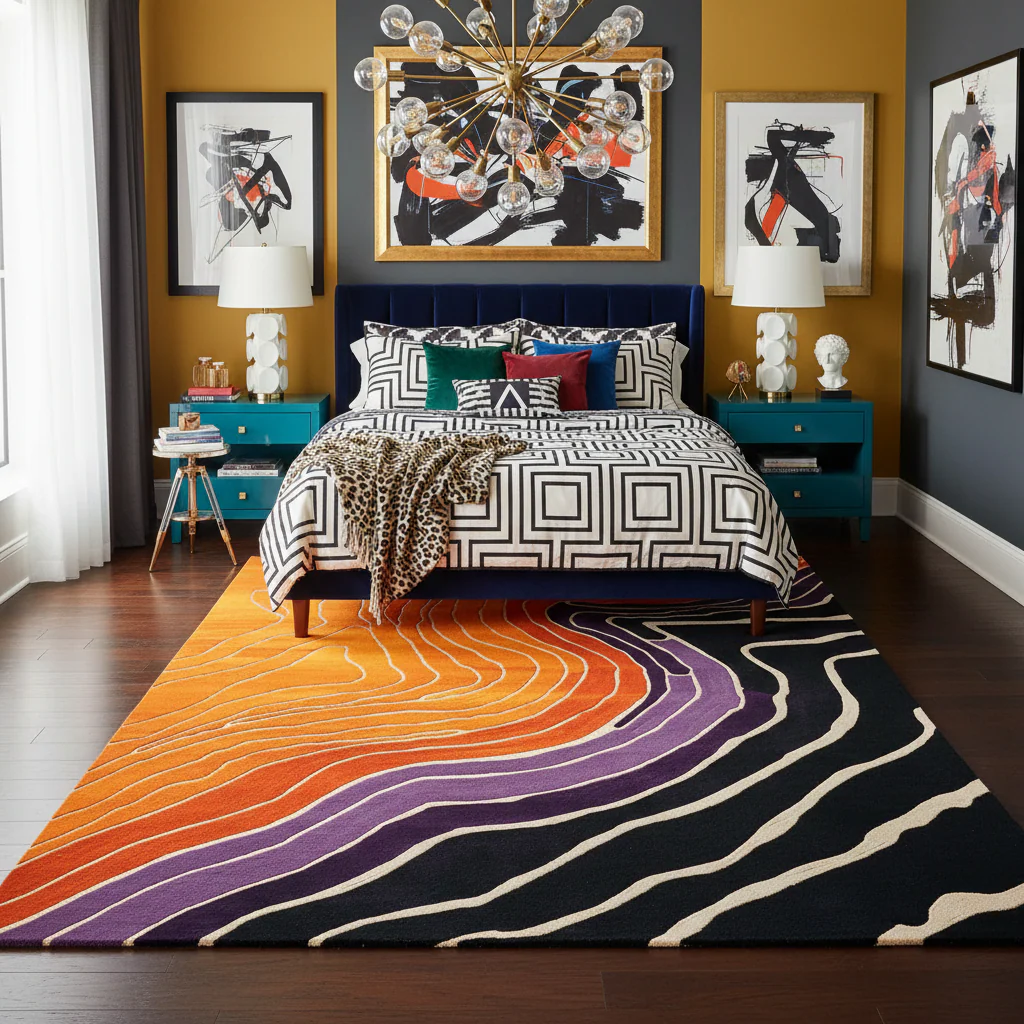 Art Deco Current Hand Tufted Rug - Image 3