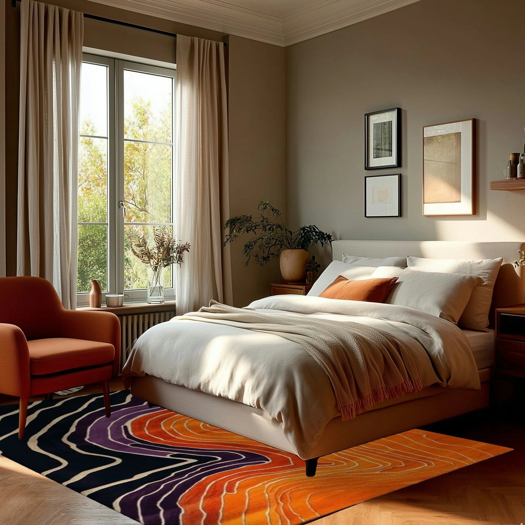 Art Deco Current Hand Tufted Rug - Image 4
