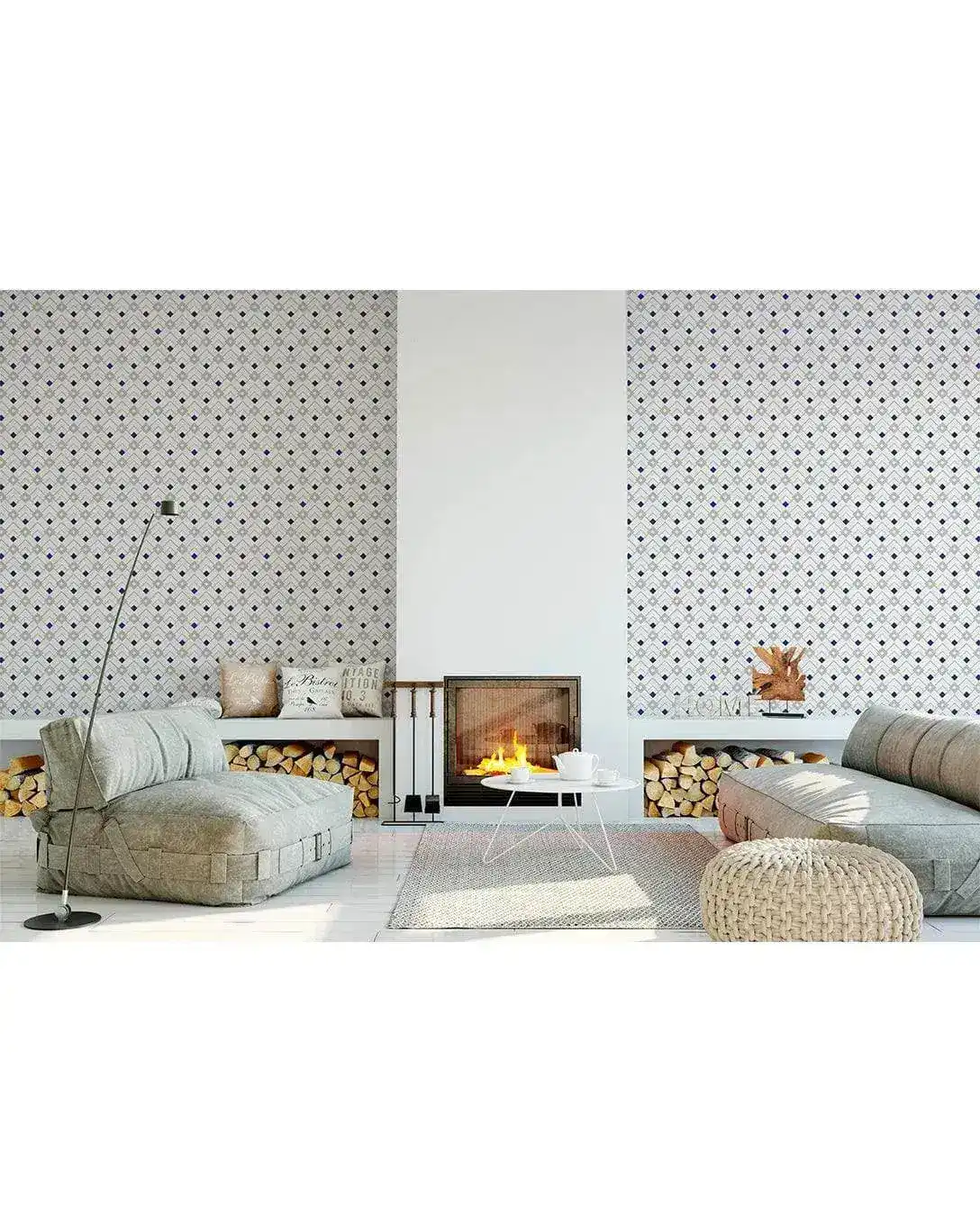 Art Deco Geometric Diamond Removable Wallpaper - Image 2
