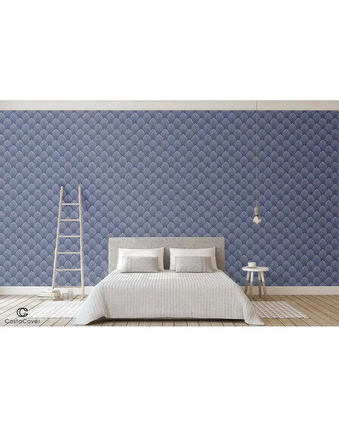 Art Deco Geometric Waves Removable Wallpaper - Image 2