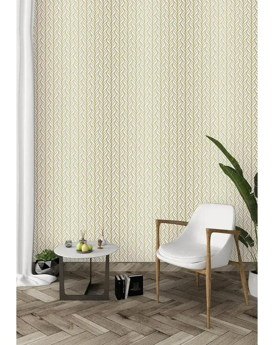 Art deco Golden Retro Braids Removable Wallpaper - Image 2