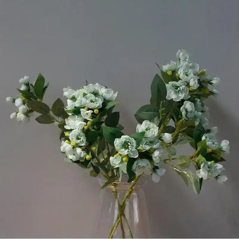 Artificial Peony Flowers and Leaves Stems - 2 pcs - Image 12