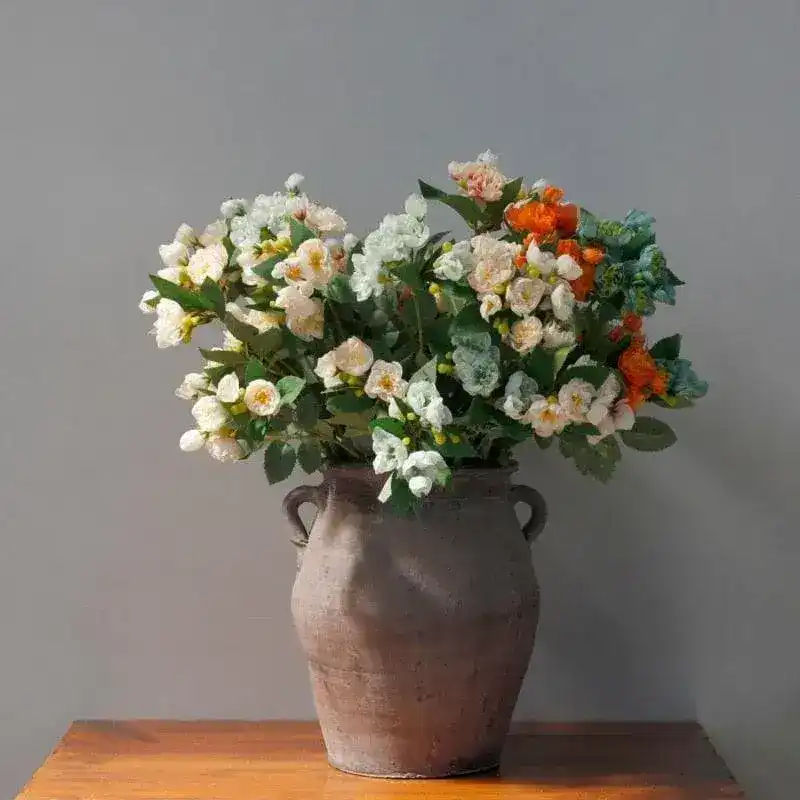 Artificial Peony Flowers and Leaves Stems - 2 pcs - Image 13