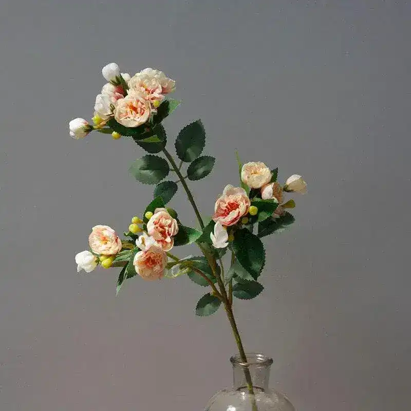 Artificial Peony Flowers and Leaves Stems - 2 pcs - Image 7