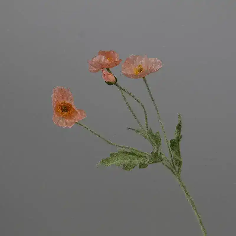 Artificial Poppy Flower Stem - Image 4