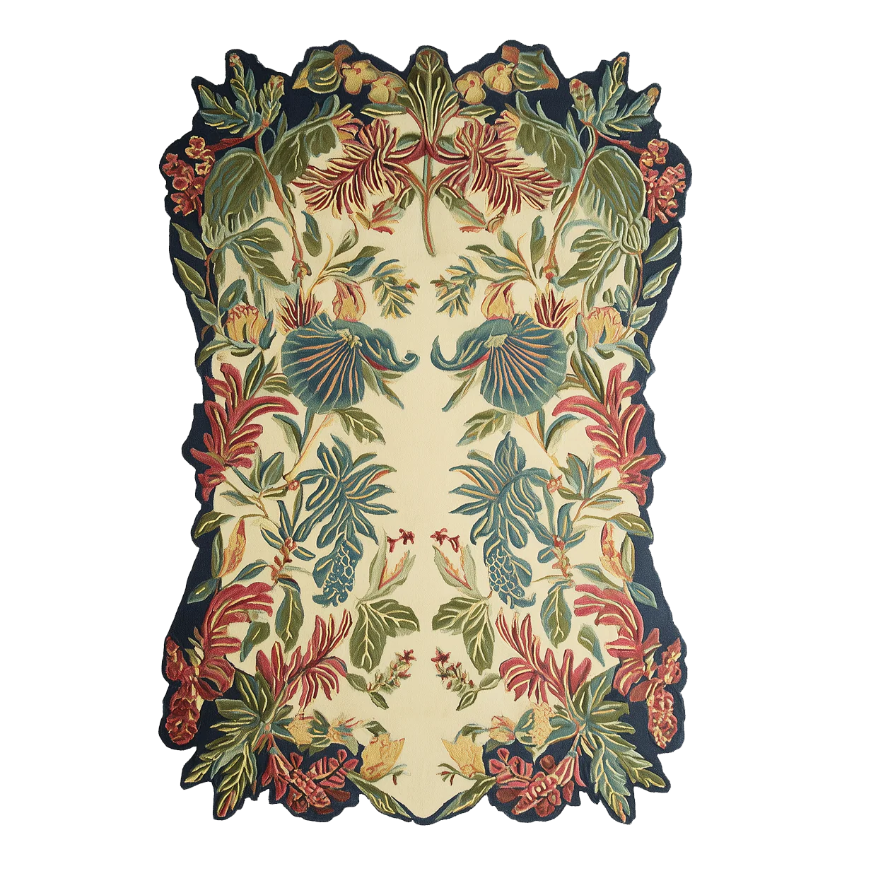 Baroque Floral Mirage Hand Tufted Wool Rug - Image 7