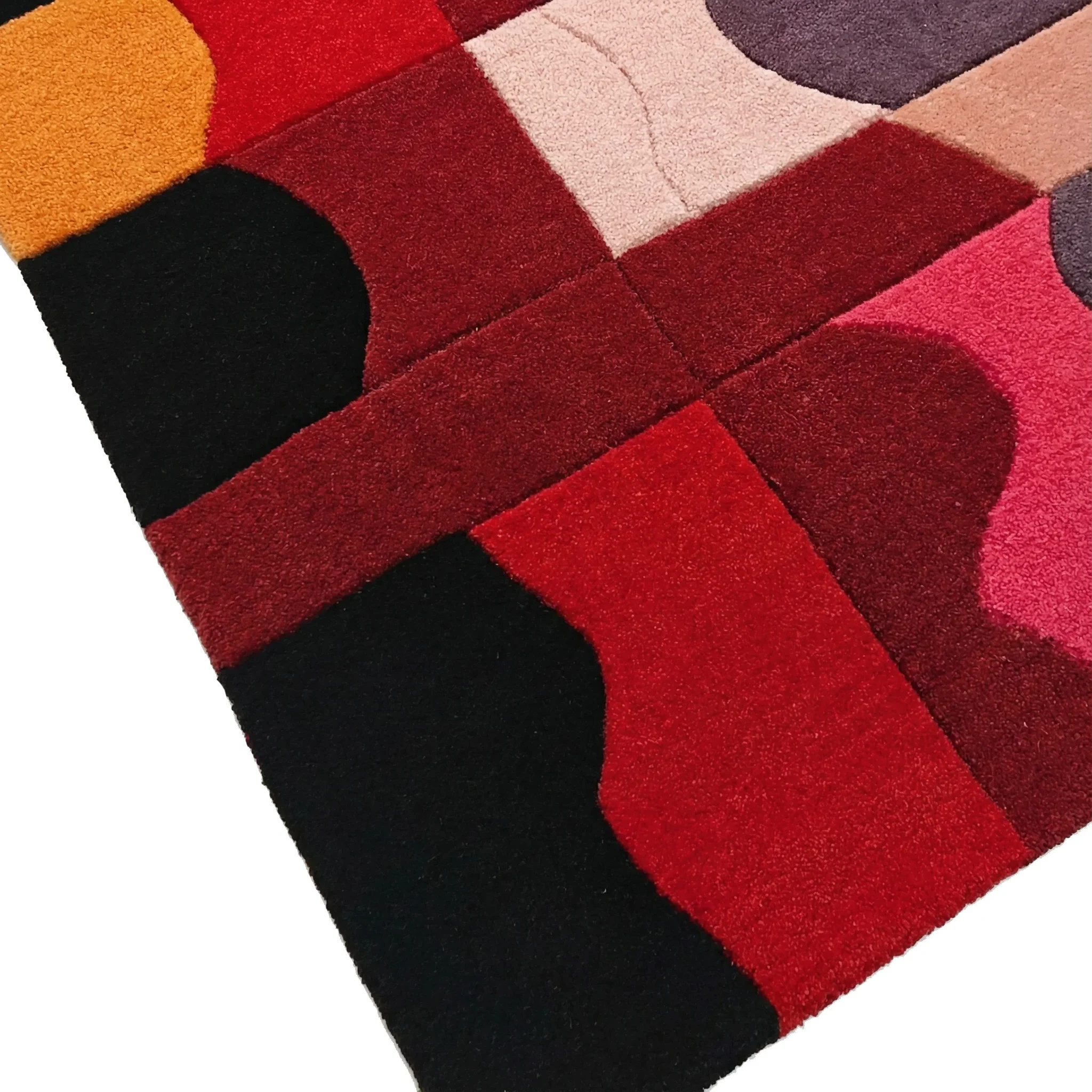 Bauhaus Patchwork Hand Tufted Wool Rug - Image 8