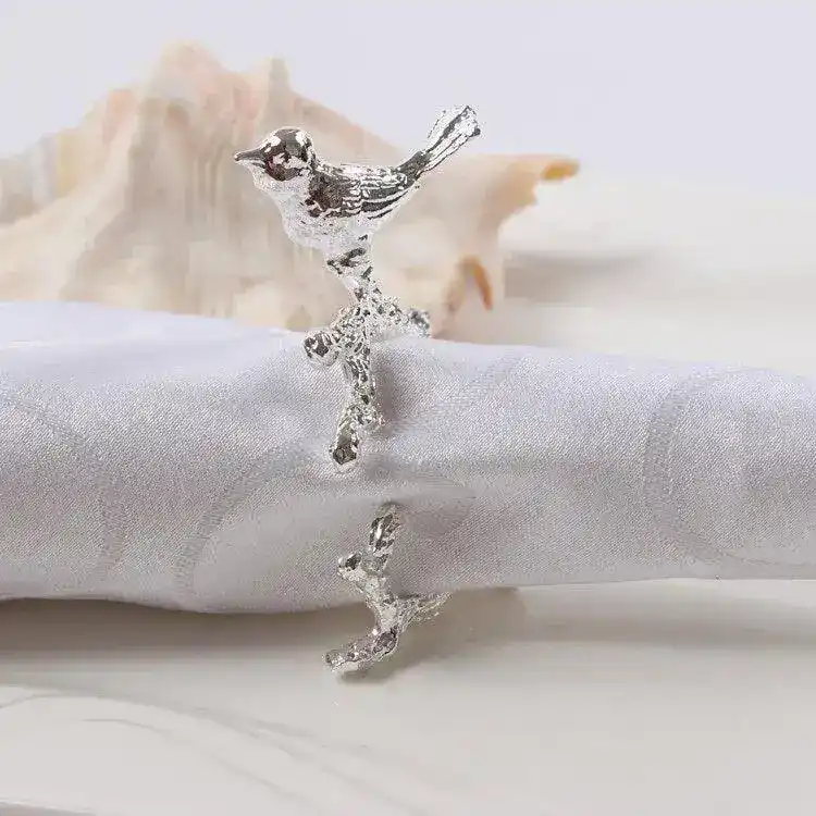 Bird on Branch Napkin Rings - Set of 10 - Image 5