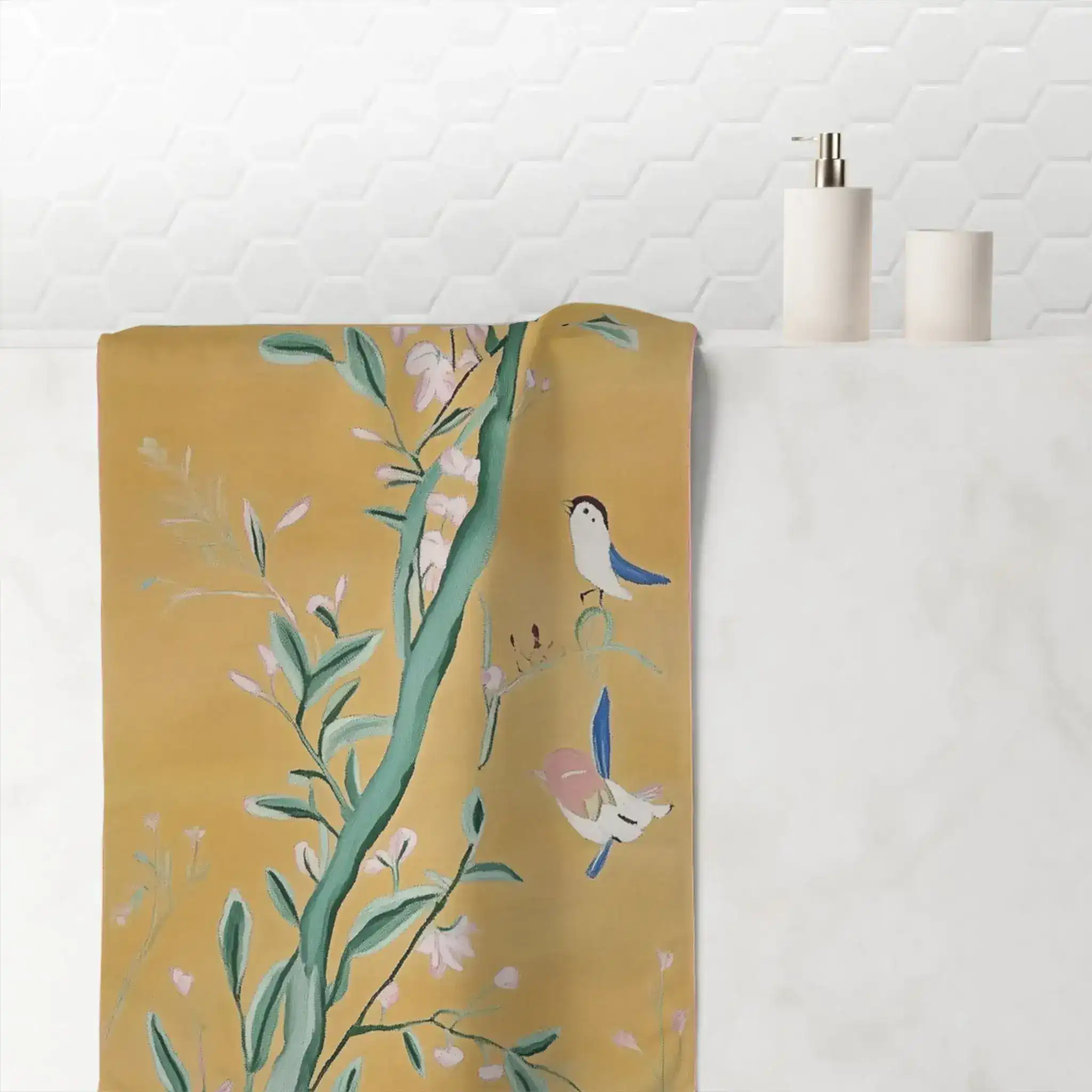 Birds & Blossoms Bath Towel - Image 4