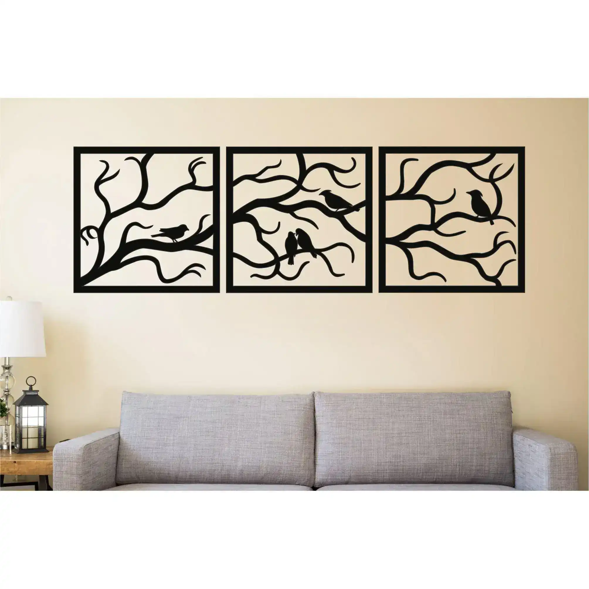 Birds on Branch Wall Art Metal Wall Hanging Decor - Image 3