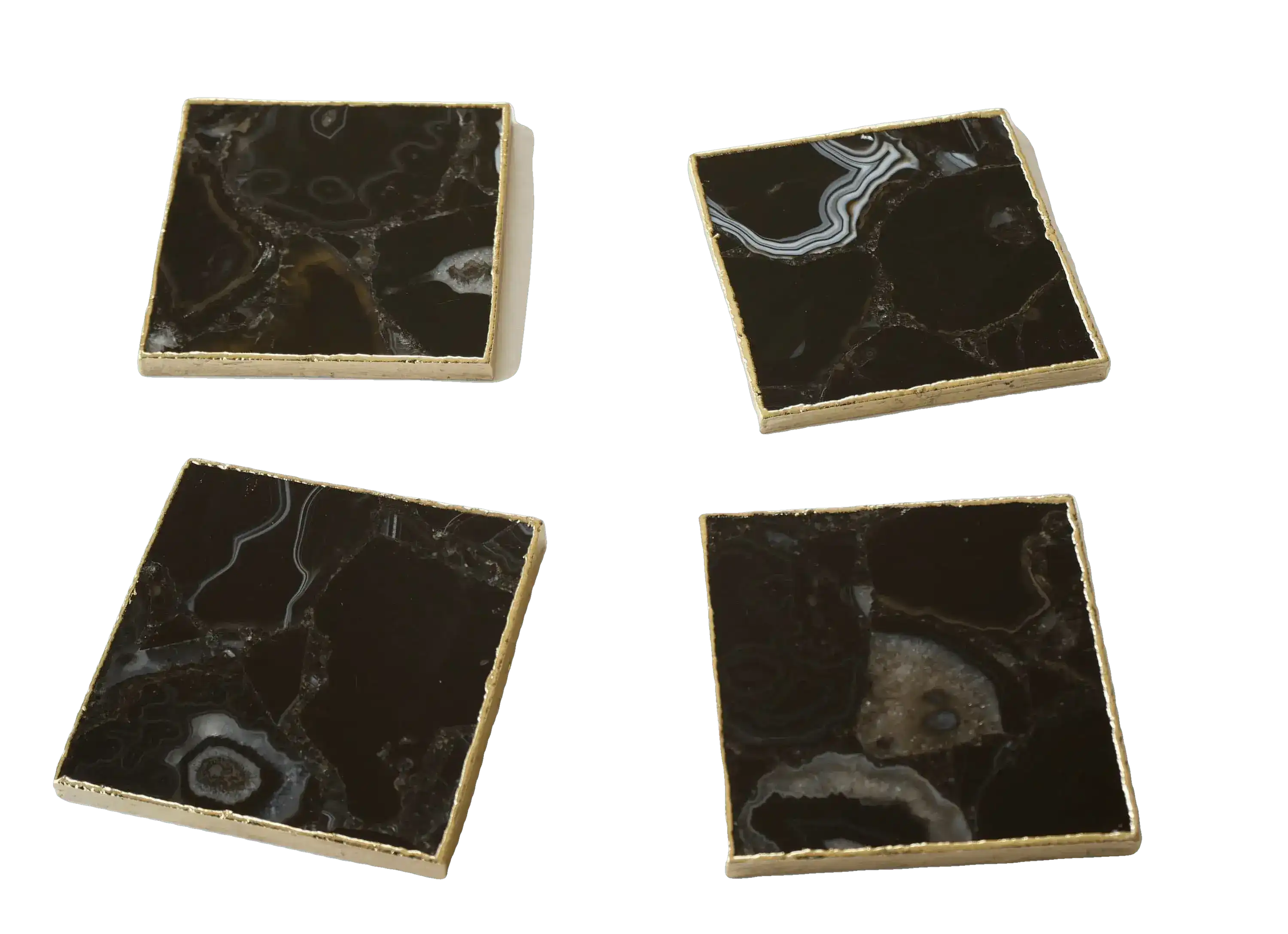Black Agate Coasters - Set of 4 - Image 10