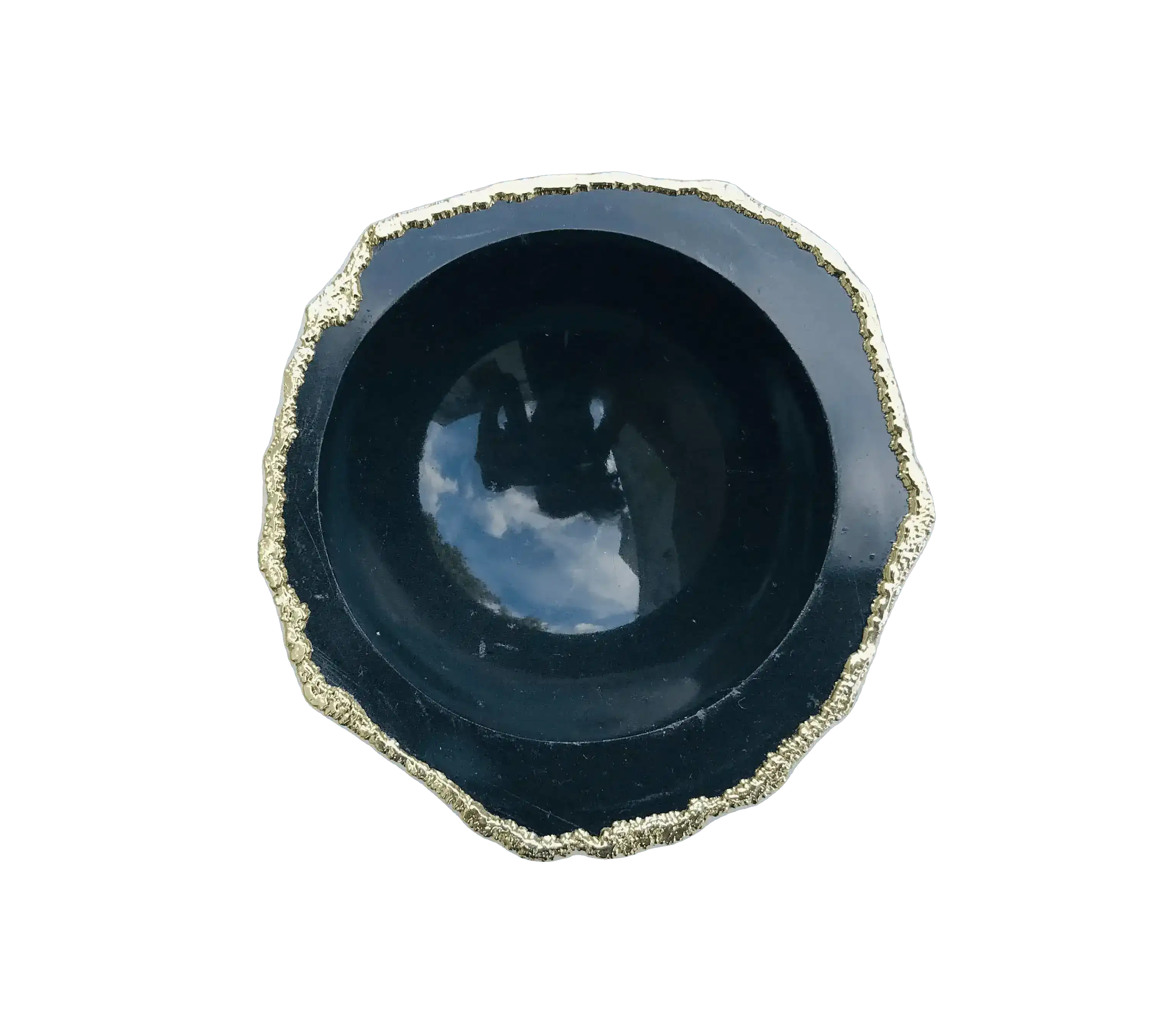 Black Agate Geode Jewelry Bowl - Image 2