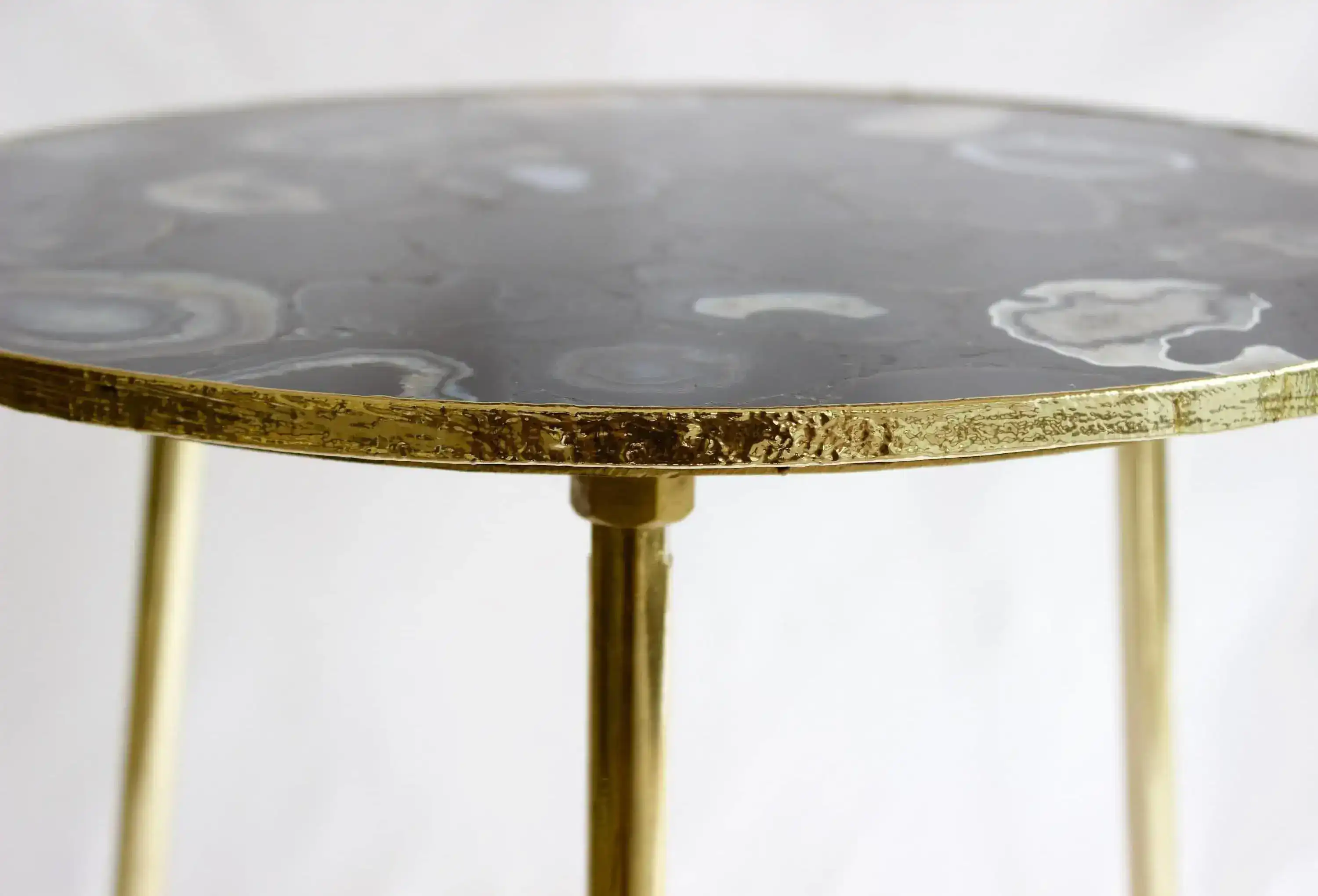 Black Agate Round Coffee Accent Table - Image 4