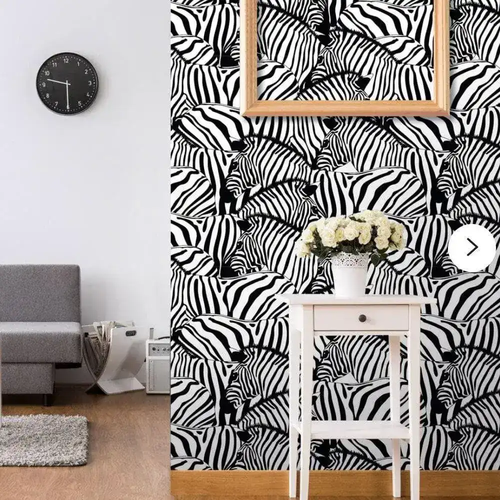 Black and White Zebra Wallpaper - Image 3