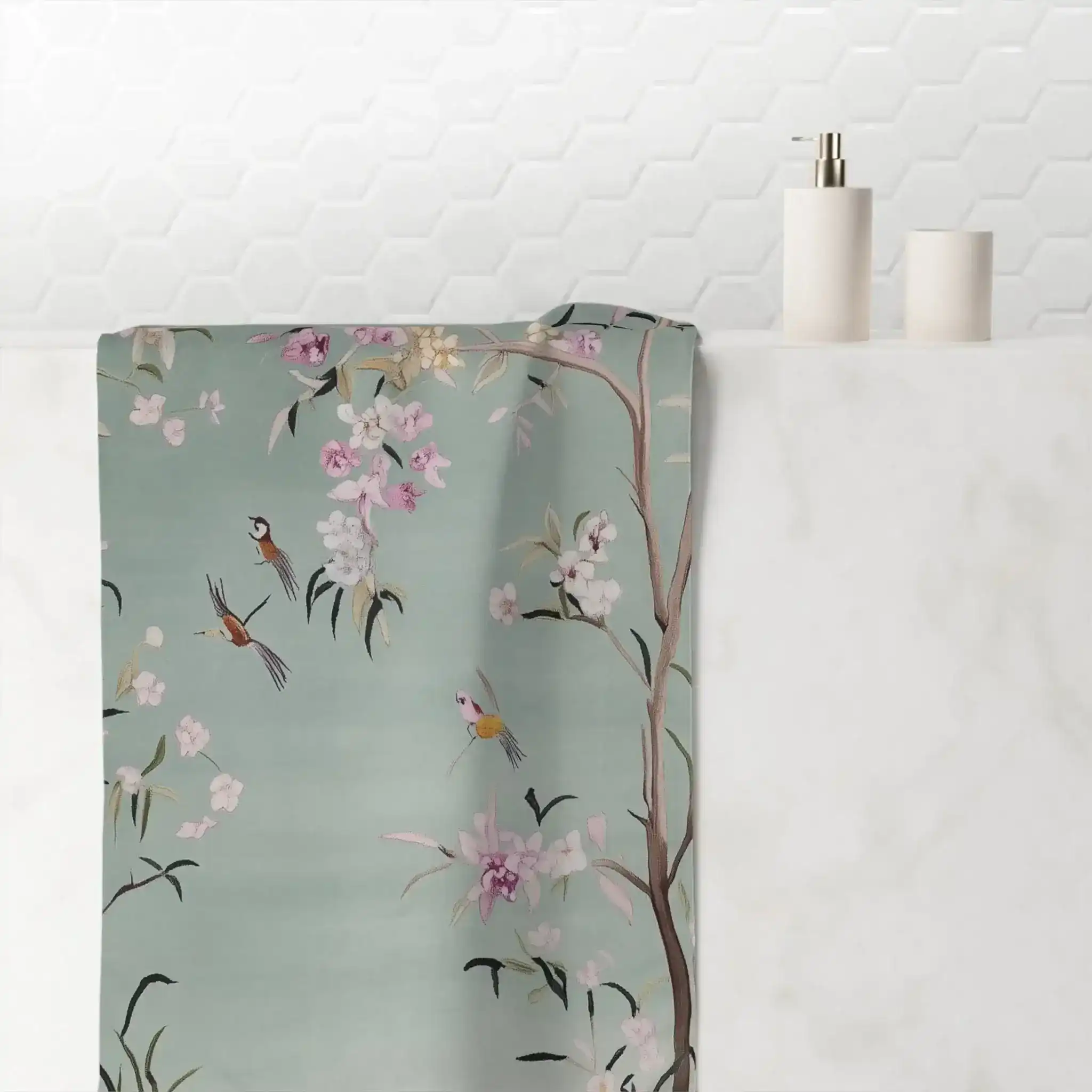 Blooming Birds & Blossoms Bath Towel - Image 4