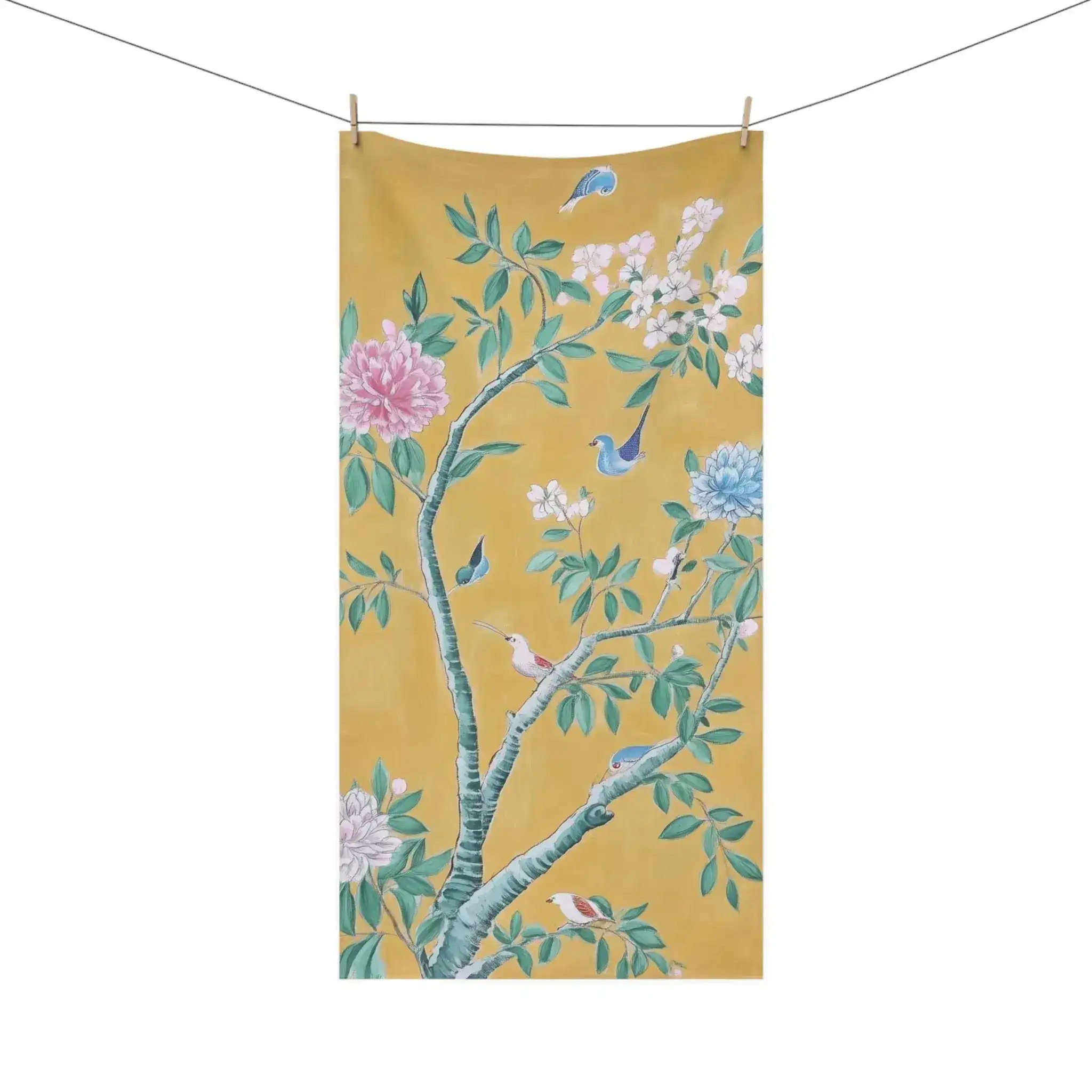 Blooming Birds & Peonies Bath Towel - Image 3