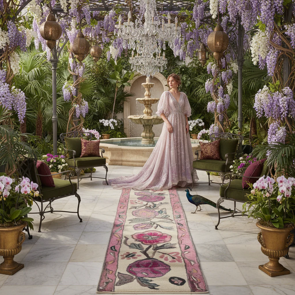 Blossom Cascade Hand Tufted Wool Rug - Image 2