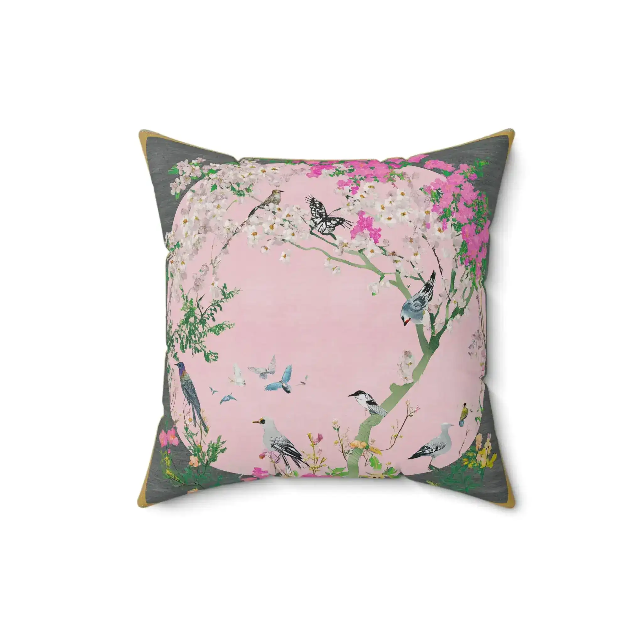 Blossom Moon Aviary Throw Pillow - Image 3